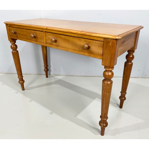 605 - VICTORIAN SIDE TABLE WITH TWO DRAWERS WIDTH 106cm