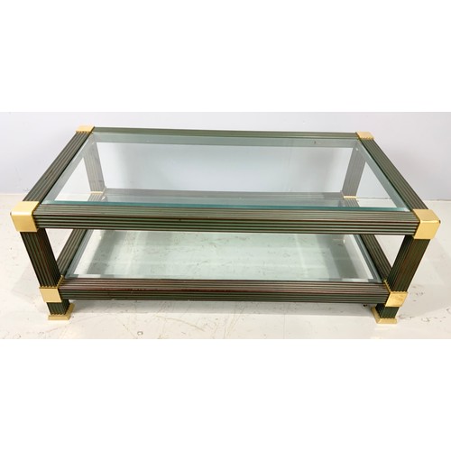 563 - GOOD QUALITY GLASS TOP COFFEE TABLE 110cm x 60cm