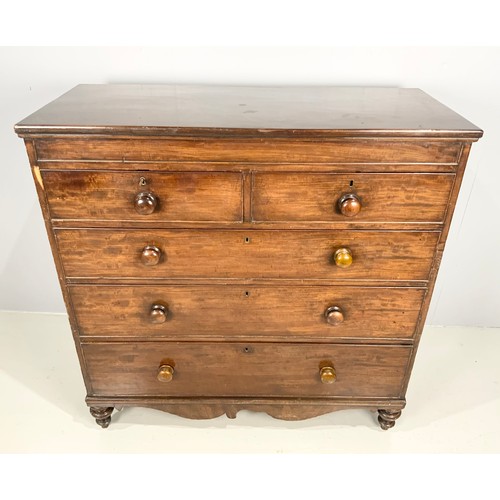 538 - LARGE PROPORTIONED CHEST OF TWO OVER THREE DRAWERS WIDTH 120cm