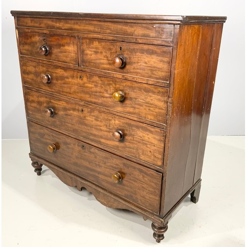 538 - LARGE PROPORTIONED CHEST OF TWO OVER THREE DRAWERS WIDTH 120cm