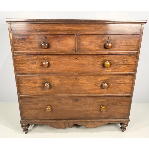 538 - LARGE PROPORTIONED CHEST OF TWO OVER THREE DRAWERS WIDTH 120cm