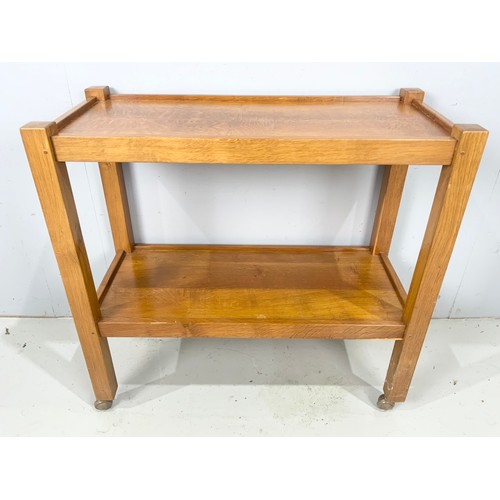 572 - OAK TEA TROLLEY 86cm x 39cm