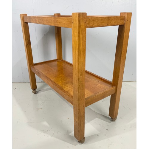 572 - OAK TEA TROLLEY 86cm x 39cm