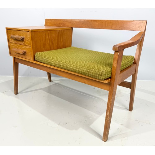 540 - CHIPPY HEATH MID CENTURY TEAK TELEPHONE TABLE 91cm LONG