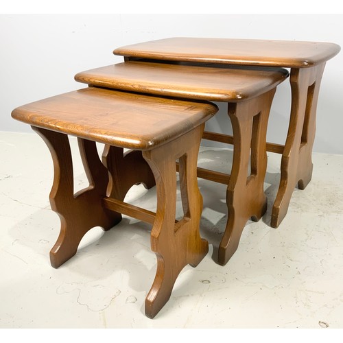 647 - ERCOL NEST OF 3 OCCASSIONAL TABLES