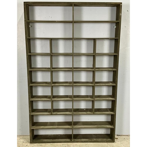 586 - SHELVING/. PIGEON HOLES, EX HABITAT SHOP DISPLAY. 169cm H x 108cm L x 20cm D