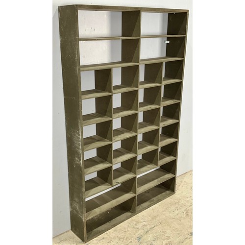 586 - SHELVING/. PIGEON HOLES, EX HABITAT SHOP DISPLAY. 169cm H x 108cm L x 20cm D