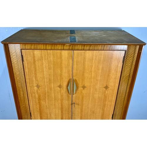 590 - LEBUS INLAID DOUBLE WARDROBE. 178cm H x 123cm W x 55cm D