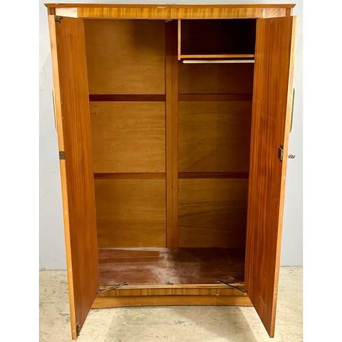 590 - LEBUS INLAID DOUBLE WARDROBE. 178cm H x 123cm W x 55cm D