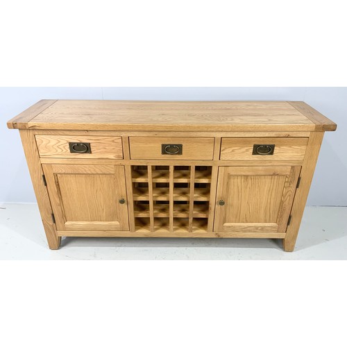 631 - MODERN. LIGHT OAK SIDEBOARD WIDTH 150cm