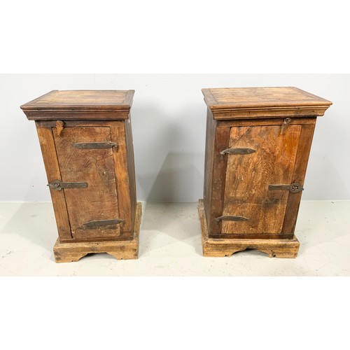 660 - TWO PRIMITIVE CABINETS APPROX 57cm TALL