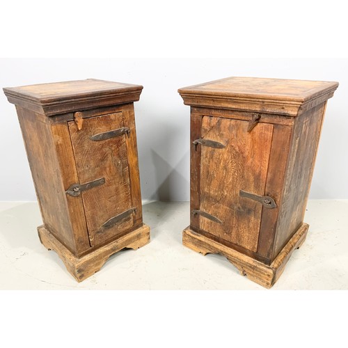 660 - TWO PRIMITIVE CABINETS APPROX 57cm TALL