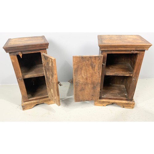 660 - TWO PRIMITIVE CABINETS APPROX 57cm TALL