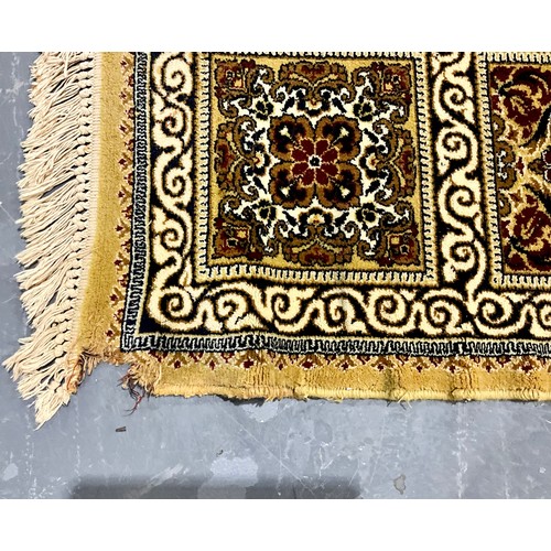 714 - LARGE YELLOW GROUND RUG. Approx. 362 x 274cm