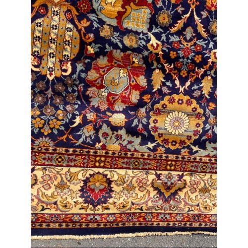 713 - VERY LARGE BLUE GROUND EMIR WOOL RUG. Approx. 394 x 300cm