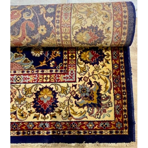 713 - VERY LARGE BLUE GROUND EMIR WOOL RUG. Approx. 394 x 300cm