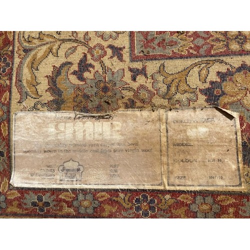 713 - VERY LARGE BLUE GROUND EMIR WOOL RUG. Approx. 394 x 300cm