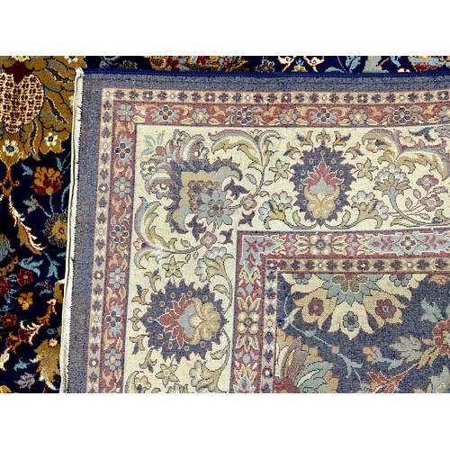 713 - VERY LARGE BLUE GROUND EMIR WOOL RUG. Approx. 394 x 300cm