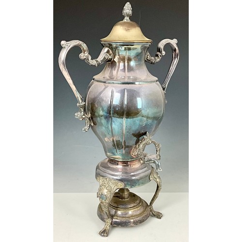 304 - SILVER PLATED SAMOVAR. Approx. 50cm Tall