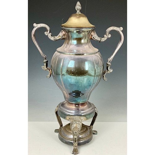 304 - SILVER PLATED SAMOVAR. Approx. 50cm Tall