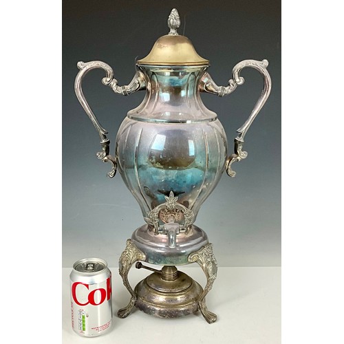 304 - SILVER PLATED SAMOVAR. Approx. 50cm Tall