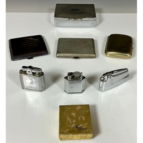 356 - CIGARETTE BOXES AND LIGHTERS INCLUDING SILVER CIGARETTE BOX