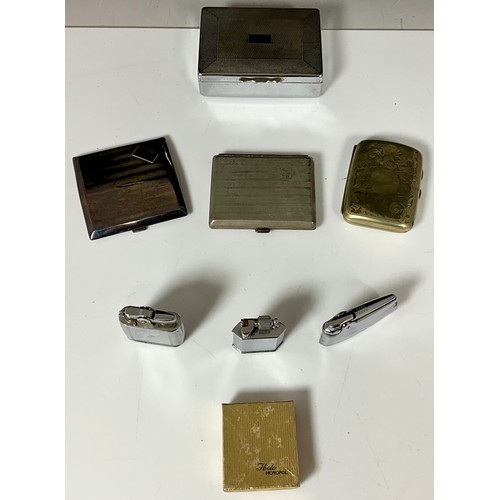 356 - CIGARETTE BOXES AND LIGHTERS INCLUDING SILVER CIGARETTE BOX