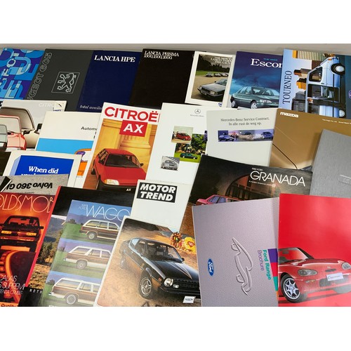 6 - TRAY OF MIXED & ASSORTED CAR BROCHURES