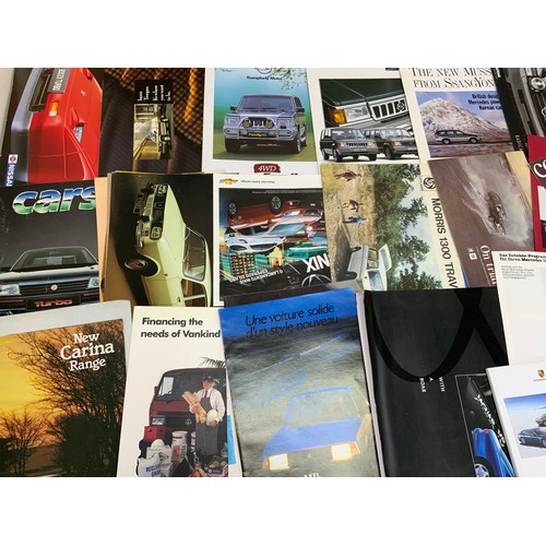 6 - TRAY OF MIXED & ASSORTED CAR BROCHURES