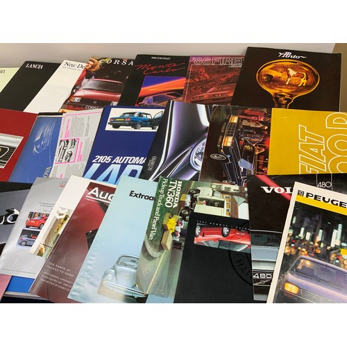 6 - TRAY OF MIXED & ASSORTED CAR BROCHURES