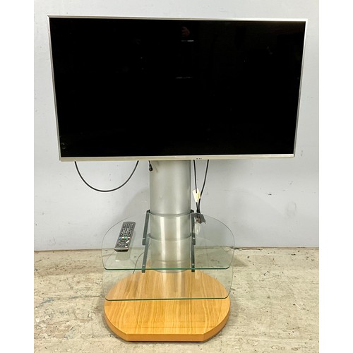 414 - MODERN PANASONIC FLAT SCREEN TV AND STAND