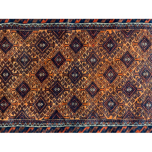 718 - BLUE GROUND RUG 138cm x 86cm