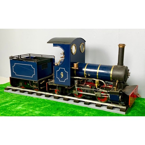 526 - LIVE STEAM, 5 INCH GAUGE 0-4-0 TENDER LOCOMOTIVE SWEET PEA. A JOHN ELLIS BUILT LOCOMOTIVE, BOILER TE... 