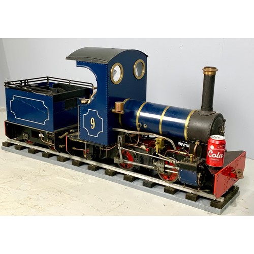 526 - LIVE STEAM, 5 INCH GAUGE 0-4-0 TENDER LOCOMOTIVE SWEET PEA. A JOHN ELLIS BUILT LOCOMOTIVE, BOILER TE... 