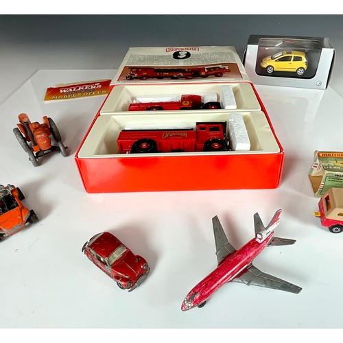 140 - BOXED LTD. ED. CORGI CHARRINGTON, BOXED SCHUCO VW FOX AND PLAY-WORN DINKY AND MATCHBOX