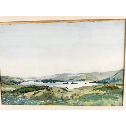 27 - WATER COLOUR DEPICTING ESTUARY SCENE – NO APPARENT SIGNATURE 56cm x 37cm