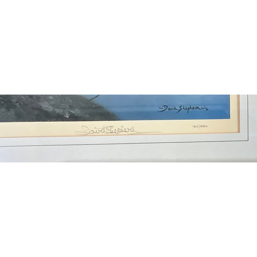 67 - LARGE LIMITED EDITION DAVID SHEPHERD PRINT #182/850 WITH PENCIL SIGNATURE. 78 x 44cm. Maybe subject ... 