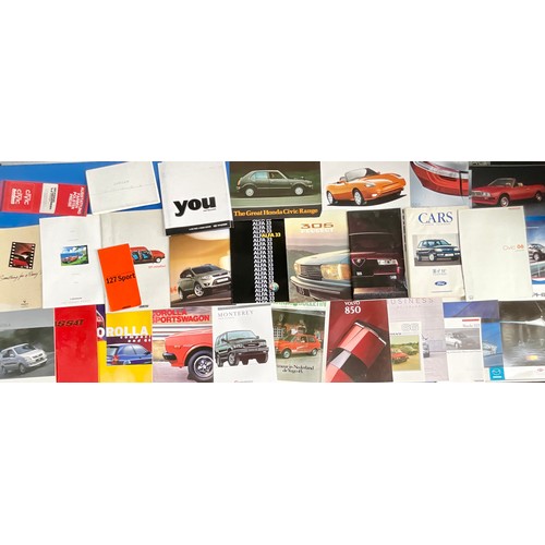 12 - CAR BROCHURES, A GOOD ASSORTMENT OF MODELS, MG, BMW, LANCIA, HONDA, LEXUS, MAZDA, COROLLA