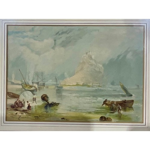 56 - E.C. PASCOE HOLMAN: A FRAMED WATERCOLOUR, DEPICTING A LANDSCAPE WITH SHEEP - SIGNED, WATERCOLOUR DEP... 