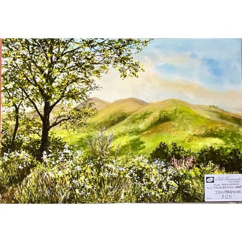 58 - TWO UNFRAMED WATERCOLOURS T/W SIX UNFRAMED LTD. ED. PRINTS OF WOODED TRAILS BY LOCAL MALVERN ARTIST ... 