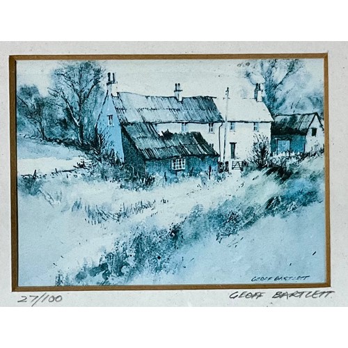 60 - COLLECTION OF MINIATURE FRAMED WATERCOLOURS, ETCHINGS AND NUMBERED PRINTS DEPICTING OLD BUILDINGS AN... 