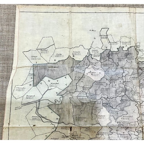 97 - VINTAGE MAP OF PART OF THE SIDDAPUR TALUKA, INDIA