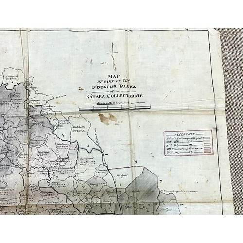 97 - VINTAGE MAP OF PART OF THE SIDDAPUR TALUKA, INDIA