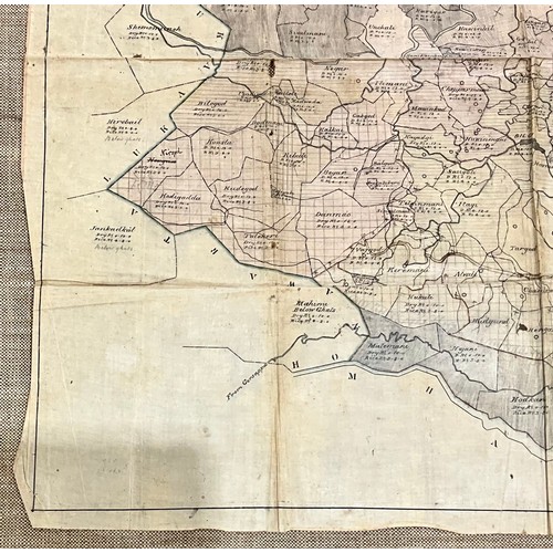 97 - VINTAGE MAP OF PART OF THE SIDDAPUR TALUKA, INDIA