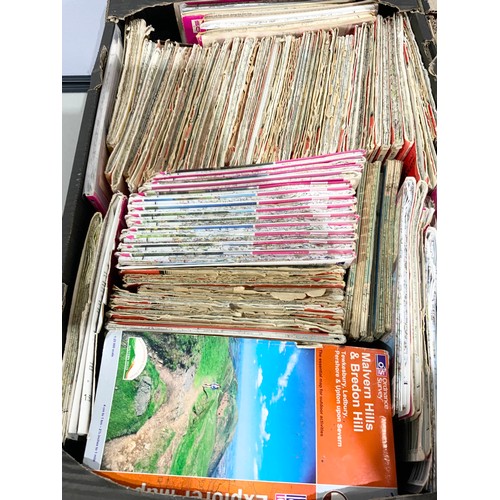 100 - LARGE QUANTITY OF ORDNANCE SURVEY MAPS ETC 3 TRAYS