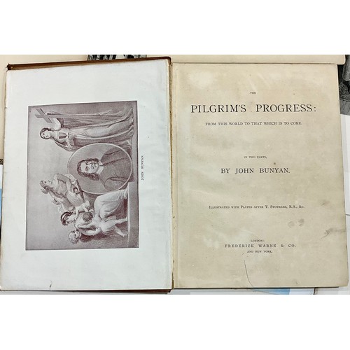 104 - COLLECTION OF ETCHINGS AND ENGRAVINGS T/W A COPY OF PILGRIM’S PROGRESS PUBLISHED BY FREDERICK WARNE ... 