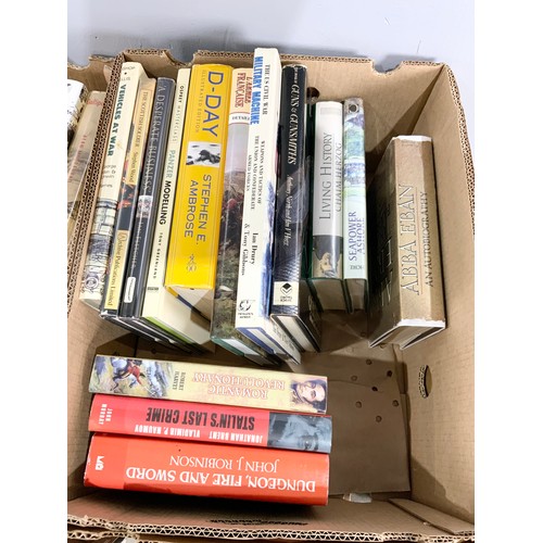 113 - 3 BOXES OF MILITARY RELATED BOOKS