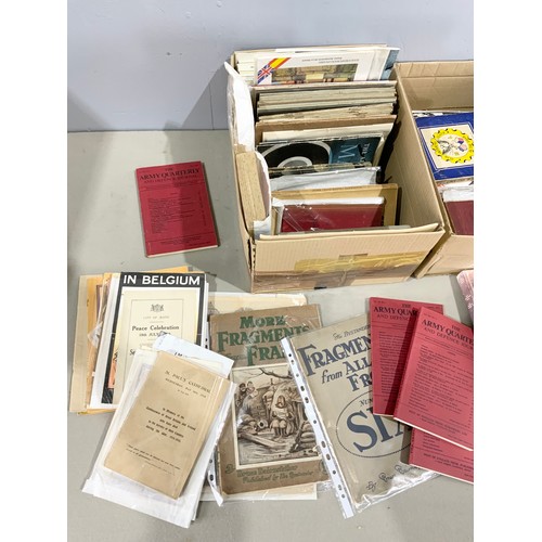 112 - 2 BOXES OF MILITARY EPHEMERA