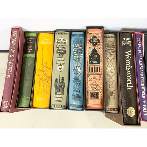 115 - MISCELLANEOUS FOLIO SOCIETY BOOKS  INC BETJEMAN’S BRITAIN,  DON QUIXOTE, WORDSWORTH ETC