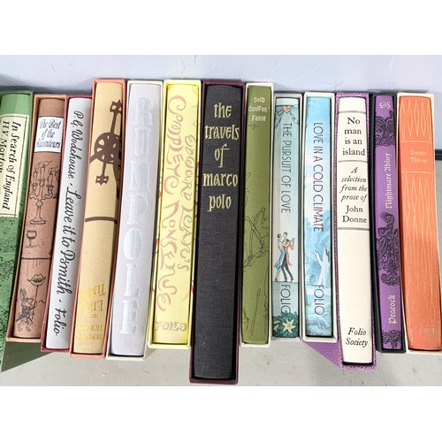 119 - QUANTITY OF FOLIO SOCIETY BOOKS INC  THE TRAVELS OF MARCO POLO, THE SILK ROAD ETC